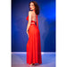 Chilirose - Cr 4857 Set Top Y Pantalones Rojo Talla S