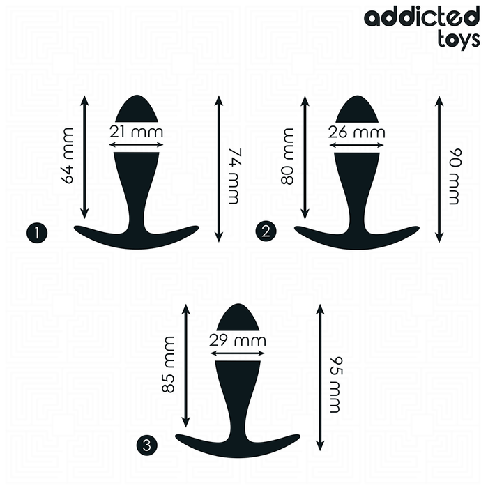 Addicted Toys - Set De 3 Plug Anal Silicona Modelo 2