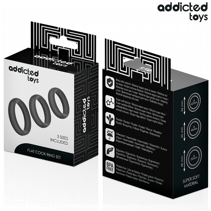 Addicted Toys - Set De Anillos Silicona Planos