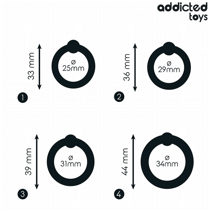 Addicted Toys - Set Anillos Silicona De Presión