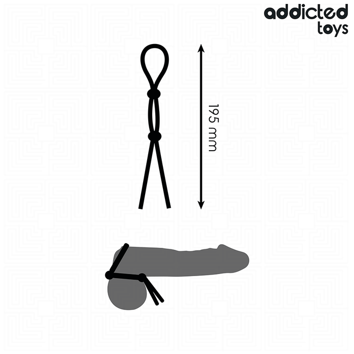 Addicted Toys - Cuerda Silicona Para El Pene De Lazo Doble