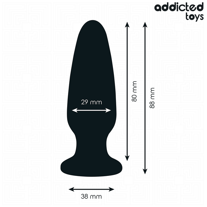 Addicted Toys - Plug Anal Con Joya Silicona Talla S 8,8 Cm