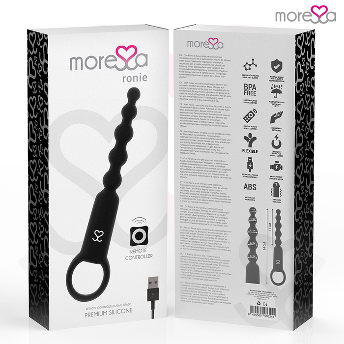 Moressa - Ronie Potente Rosario Anal Control Remoto Negro