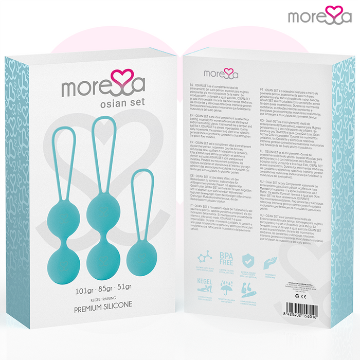 Moressa - Osian Set Osian One; 51 Gr / Osian Two; 101 Gr / Osian Three 85 Gr Premium Silicona Turquesa