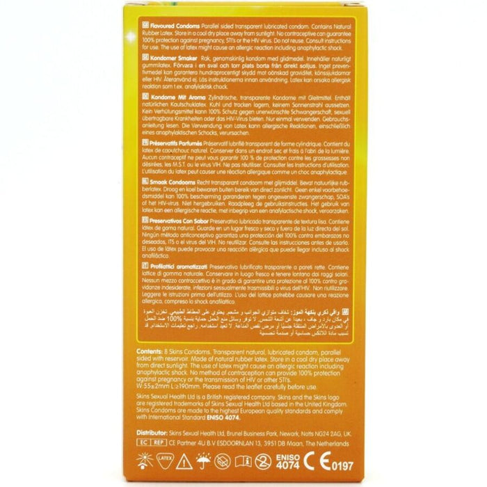 Skins - Preservativos Premium Sabor Plátano Pack 8