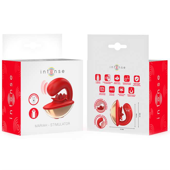 Intense - Mariah Vibrador & Estimulador En Forma De U 10 Vibraciones Rojo