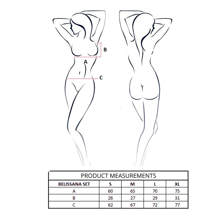 Passion - Belissana Set Sujetador + Tanga Burdeos S/m
