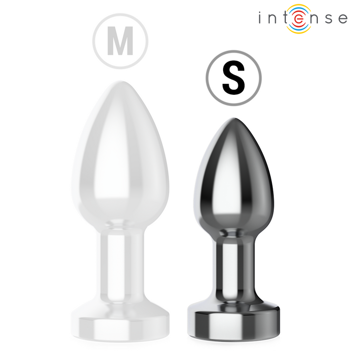 Intense - Plug Anal Talla S De Metal Vibrador Con Luces Led Multicolor Y Control Remoto