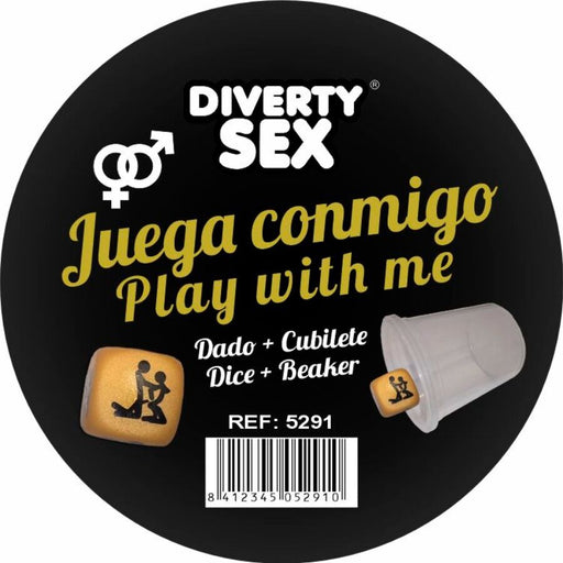 Diablo Picante - Dado Duro Dorado Posturas Hetero Con Cubilete