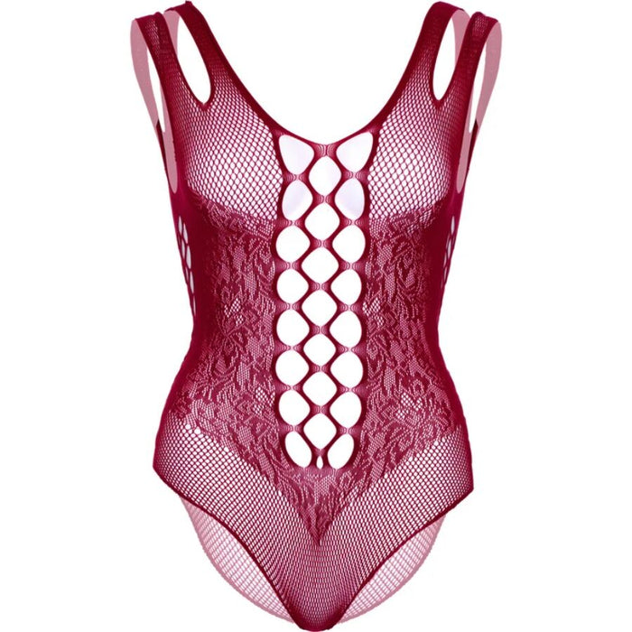 Leg Avenue - 81641x Body Tirantes Sin Costuras Burdeos Talla 1x/2x