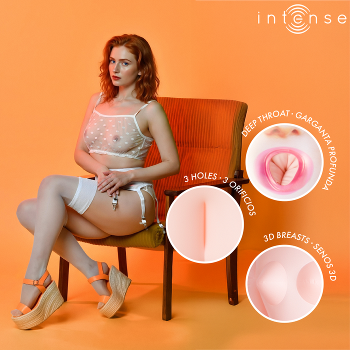 Intense Dolls - Scarlett Muñeca Hinchable Con Tres Orificios