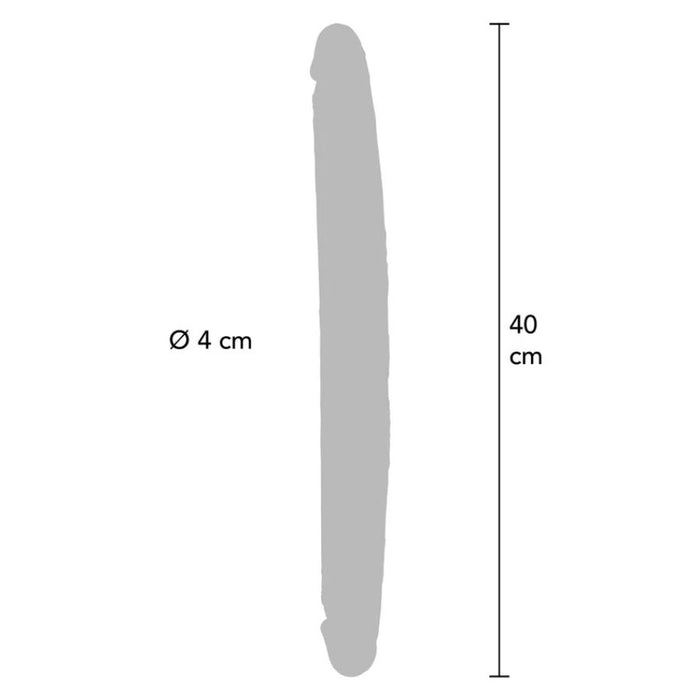 Get Real - Dildo Doble Dong De Silicona Caramelo 40 Cm