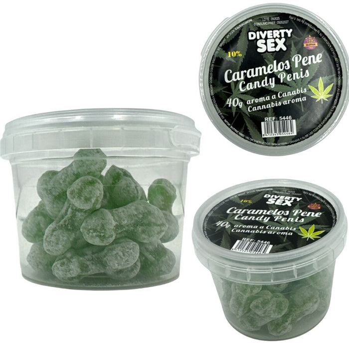 Diablo Goloso - 20 Caramelos Pene Aroma Cannabis