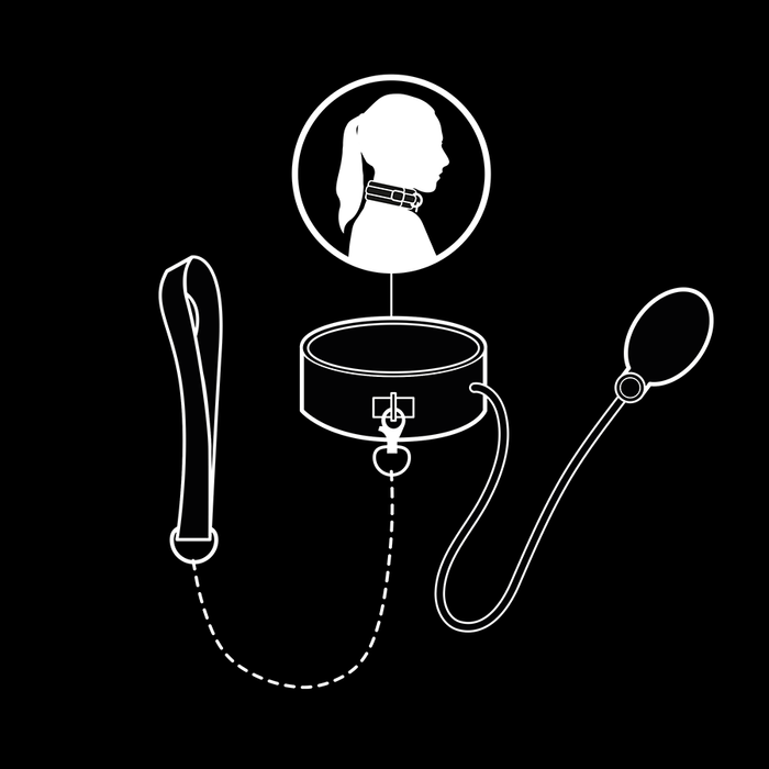 Fetish Submissive Bondage - Collar Bondage Inflable Con Tirador