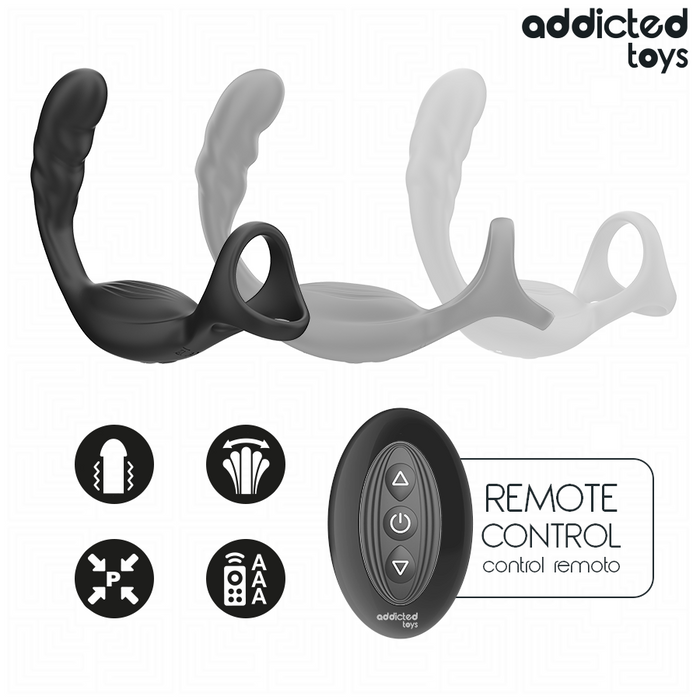 Addicted Toys - Anillo Doble Vibrador Prostático Control Remoto