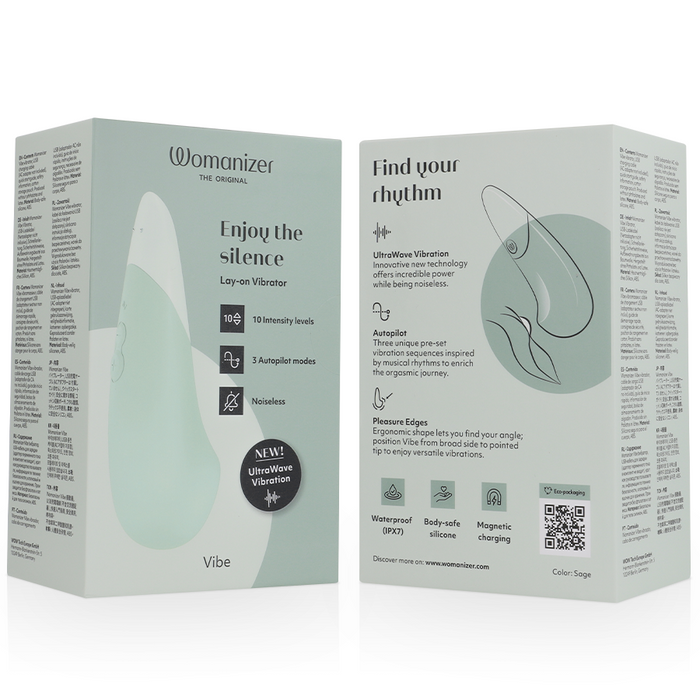 Womanizer - Vibe Vibrador Lay-on Silencioso Verde Claro