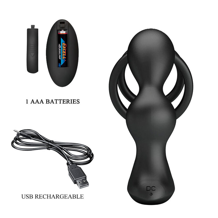 Mr Play - Anillo Para Pene Con Plug Anal Con Vibración Control Remoto