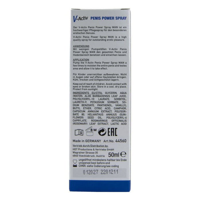 Hot - V-activ Penis Power Spray Para Hombre 50 Ml