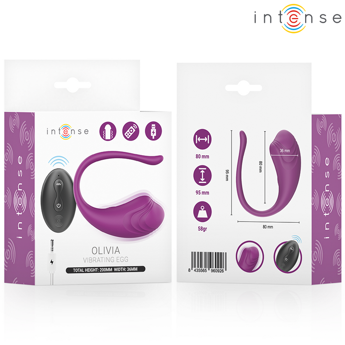 Intense - Olivia Huevo Vibrador Morado Control Remoto