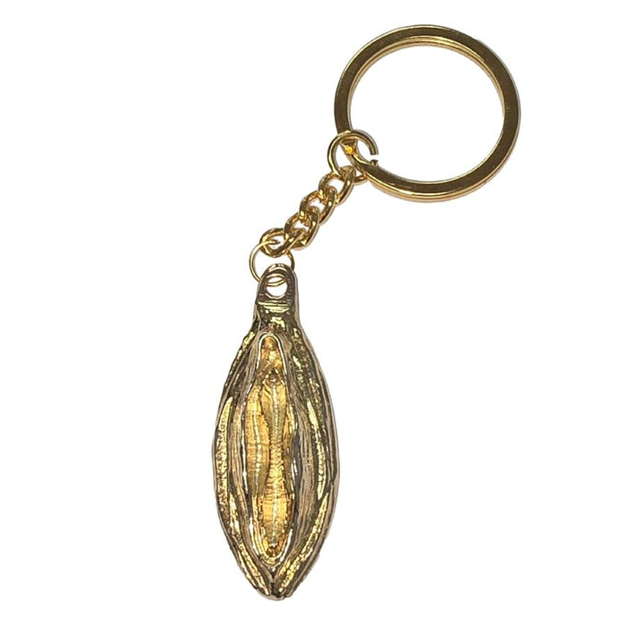 Llavero Forma De Labios Dorado