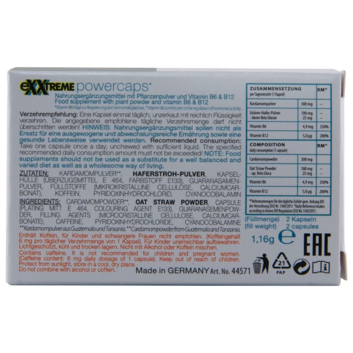 Hot - Exxtreme Power Cápsulas Hombre 2 Unidades