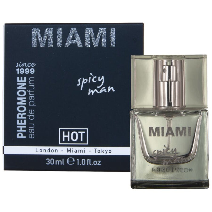 Hot - Perfume Con Feromonas Miami Spicy Hombre 30 Ml
