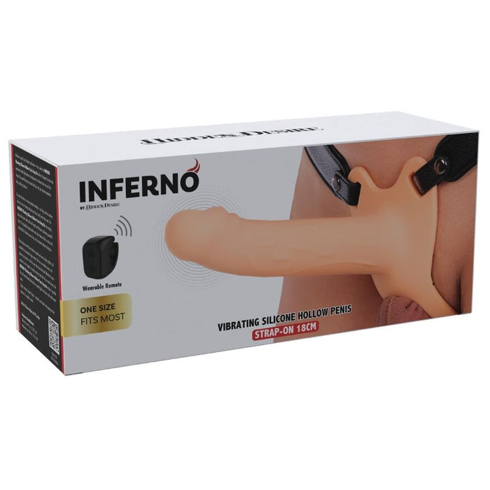 Hidden Desire - Inferno Strap-on Funda Para Pene Con Vibración 18 Cm