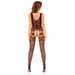 Passion - Bs120 Bodystocking Flores Negro