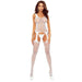 Passion - Bs122 Bodystocking Abierto Blanco