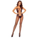 Passion - Bs124 Bodystocking Cordones Negro