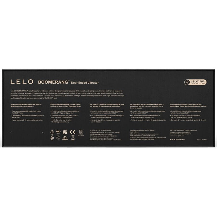 Lelo - Boomerang Vibrador De Doble Extremo Morado