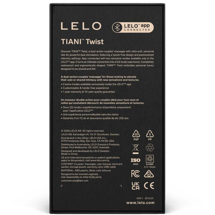 Lelo - Tiani Twist Vibrador Para Parejas Celeste