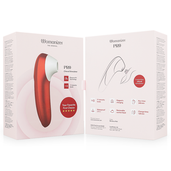 Womanizer - Pro Vibrant Estimulador De Clítoris Burdeos