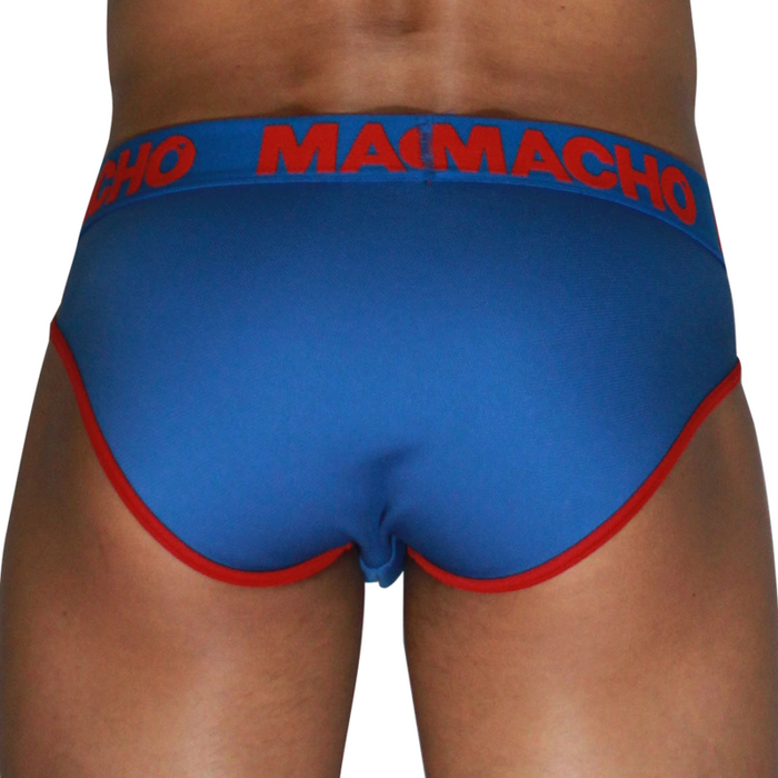 Macho - Mch005 Slip Clásico Azulón + Rojo L