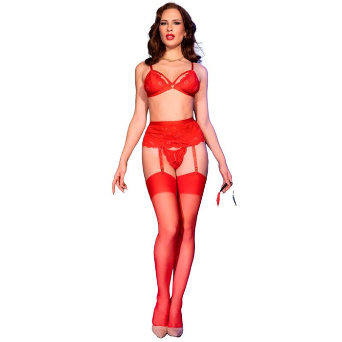 Chilirose - Cr 4895 Conjunto 5 Piezas Rojo Xl