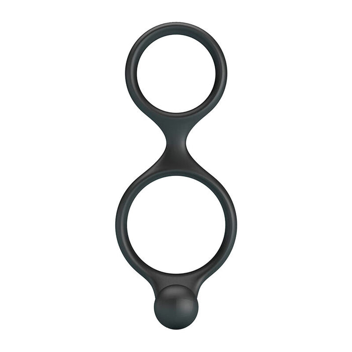 Crazy Bull - Florian Anillo Doble Para Pene Y Testículos Silicona Negro