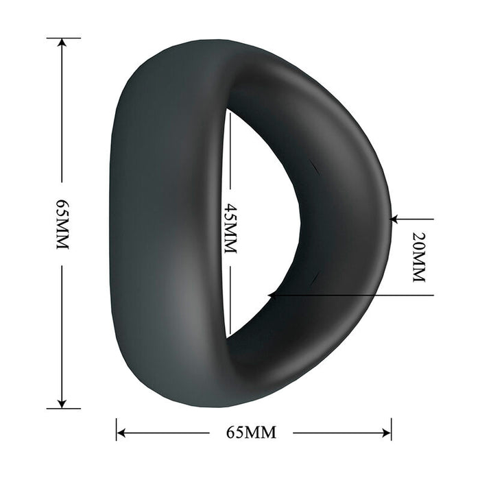 Crazy Bull - Valen Anillo Para Pene Ergonómico Silicona Negro