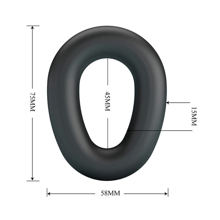Crazy Bull - Vesper Anillo Para Pene Super Soft Silicona Negro