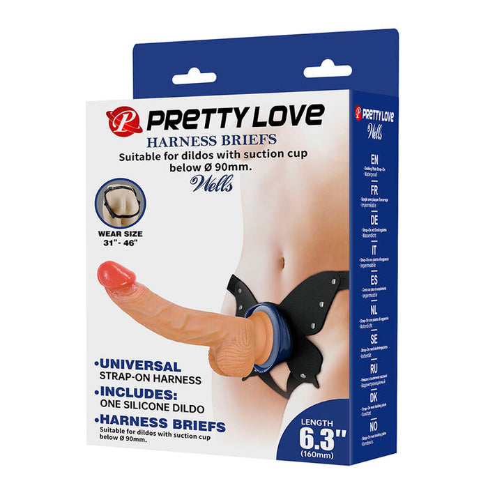 Pretty Love - Yeti Arnés Strap-on Con Dildo Y Ventosa Carne