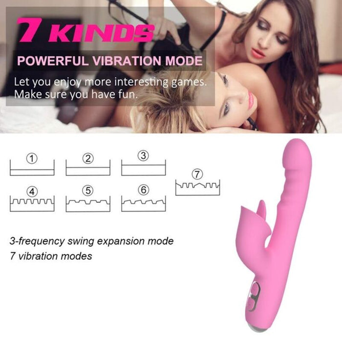 Nalone - T-may Vibrador Rabbit Con Empuje Y Movimiento Oscilante