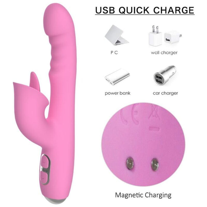 Nalone - T-may Vibrador Rabbit Con Empuje Y Movimiento Oscilante