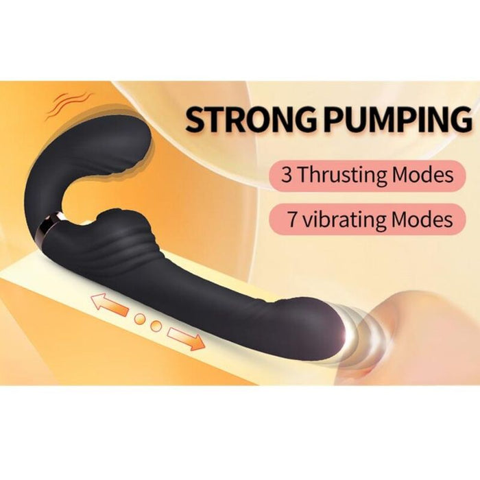 Nalone - Allow Vibrador Doble Con Rotación Y Empuje Negro