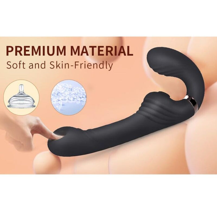 Nalone - Allow Vibrador Doble Con Rotación Y Empuje Negro
