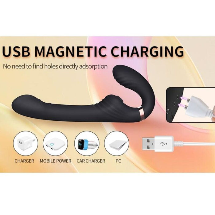 Nalone - Allow Vibrador Doble Con Rotación Y Empuje Negro
