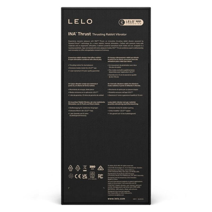 Lelo - Ina Thrust Vibrador Rabbit Con Empuje Negro