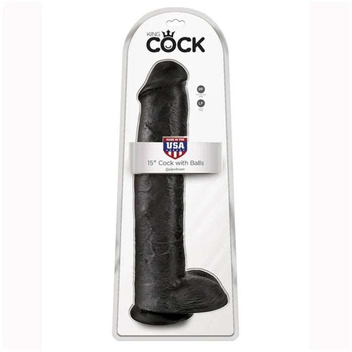 King Cock - Pene Realistico Con Testiculos 34.2 Cm Negro