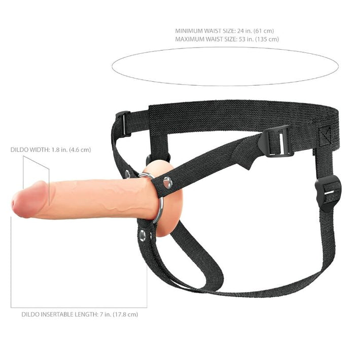 Fantasy X-Tensions Elite - Arnés Con Dildo Hueco De Silicona 20,3 Cm