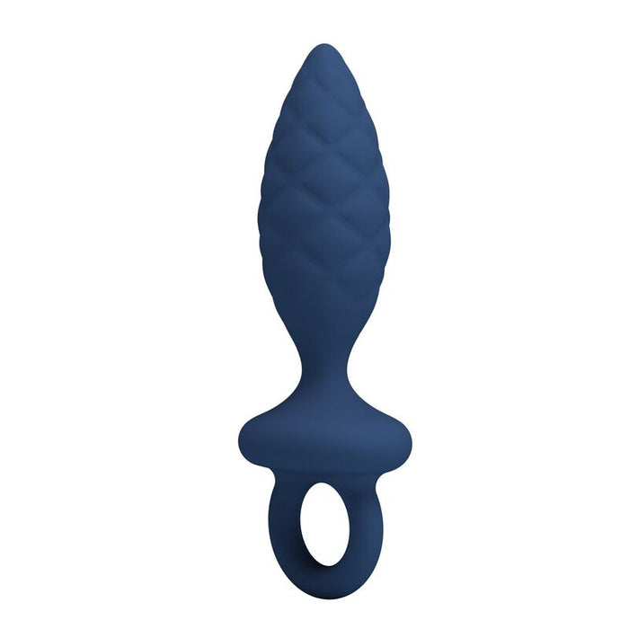 Mr Play - Plug Anal Texturizado Con Anilla Azul L