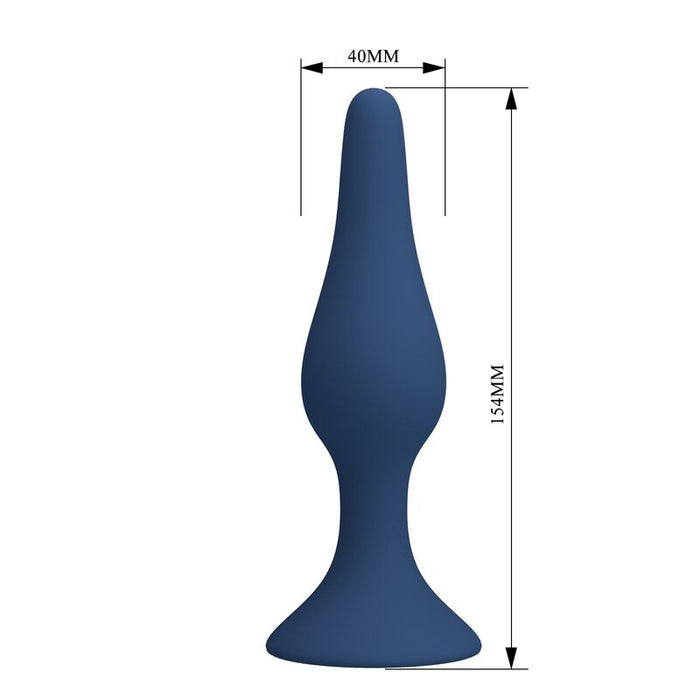 Mr Play - Plug Anal Cónico Silicona Azul Xl