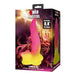 Power Monsters - Ripplied Monster Dildo Fantasía Con Ventosa 22,5 Cm Ø 5,5 Cm Rosa Y Amarillo